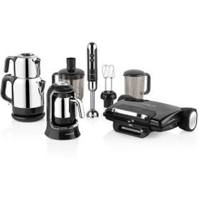 Resim KORKMAZ A1818 Nero 14 Parça Elektro Set Çeyiz Seti Siyah 