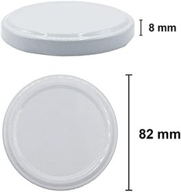 Resim Afracam 300 ml Metal Beyaz Kapaklı Şeffaf Cam Kavanoz 24 Adet 