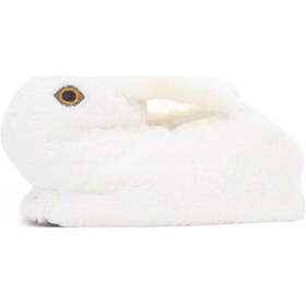 Resim Riva Tavşan Figürlü Peluş Panduf Ev Pandufu Unisex Beyaz 