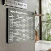 Resim Elmpaly 1 Adet Paslanmaz Çelik Buzdolabı Mıknatıslı Not Tahtası - 430 Stainless Gray Ünite Dönüşüm Tablolu 