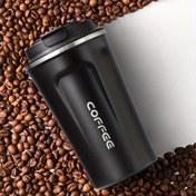 Resim 1 adet 380ml/510ml Kapaklı Yalıtılmış Kahve Kupası Paslanmaz Çelik Seyahat Kupa Çift Duvar Vakumlu Kahve Kupası Ofis Dış Mekan Okul Malzemeleri için Vakum İzole Şişe ve Fincanı ile Sıcak İçecek ve Soğuk İçecek Yeniden Kullanılabilir Vakumlu Termos 