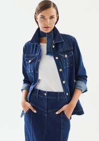 Resim Kadın Klasik Denim Ceket - S 