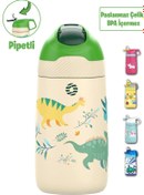 Resim Vagonlife Çocuk 350 ML Pipetli Çelik Matara Paslanmaz Çelik Termos 5 Farklı Renk 2055-350ML 