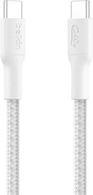 Resim Belkin Eco Örgülü USB-C USB-C 1M 240 W Tip-C USB 2.0 Şarj Kablosu Beyaz 
