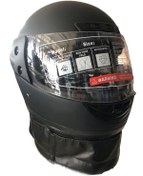 Resim OEM Motosiklet Kapalı Kask Brandalı L Beden Standart Mat Siyah 