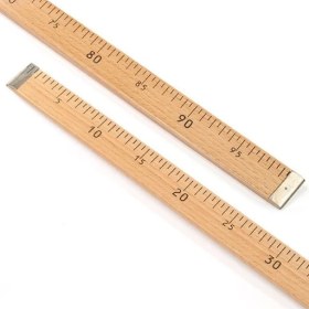 Resim Ahşap Manifatura Cetveli Demirli 1 Metre (100 Cm) 