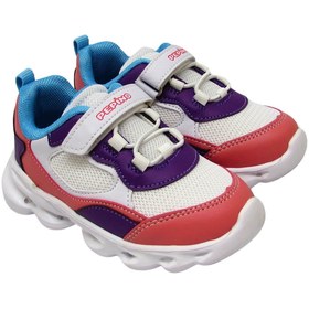 Resim PEPİNO KİDS Pepino Kız Çocuk Işıklı Spor Ayakkabı Beyaz Pembe P-1253 