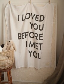Resim libaBABY Müslin Loved- OEKO-TEX Sertifikalı %100 Pamuk 2 Katlı 110x115 cm Bebek Müslin Battaniye & Örtü 