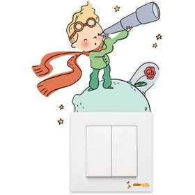 Resim Küçük Prens I Temalı Priz ve Duvar Çocuk Odası Sticker - 15x15 cm / Renkli / Priz Sticker 