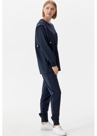 Resim Sıfır Yaka Çıtçıt Detaylı Eşofman Takım - Lacivert Lacivert 