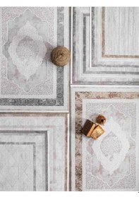 Resim Vivaldi Nüans 1046 Gri Serisi Akrilik Salon Oturma Yatak Odası Halısı Gri 