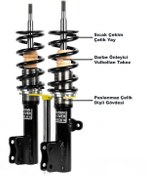 Resim Başaran Coilover Peugeot 307 Uyumlu Coilover Ayarlı Amortisör 10 Cm 