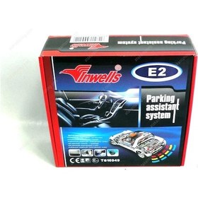 Resim İnwells E2 Yarımay Led Ekranlı Sesli Geri Park Sensörü Beyaz 
