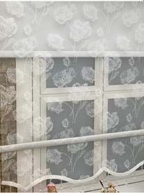 Resim Gelincik Desenli Çift Mekanizmalı Tül Stor Perde 