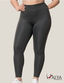 Resim Alya Underwear Toparlayıcı Yüksek Bel Kadın Günlük Spor Parlak Tayt Antrasit 