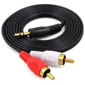 Resim PSG - 3.5 Mm Stereo To 2rca Kablosu Aux Tos Ses 1.5 Mt Kablo Sound Audıo Erkek Ara Kulaklık Standart 