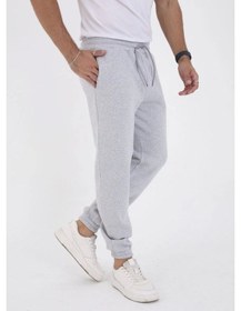 Resim Unisex Kışlık Üç İplik Lastikli Eşofman Pantolon - Gri Çok Renkli 