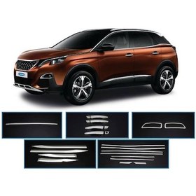 Resim Omsa Peugeot 3008 5 Parça Krom Set 2016 Ve Sonrası 