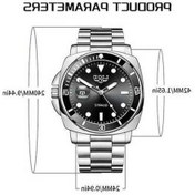 Resim Fastbuy Lıge Minimalist Büyük Kadran Kuvars Saat - Gümüş Siyah, 2 Fonksiyonlu Işıklı Takvimli Döner Kasa Saat Altın Altın 