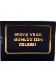 Resim Erbaş Ve Er Günlük İzin Belgesi - Çarşı Defteri Lacivert 