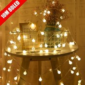 Resim 10/20/40/80 LED Pil ile Çalışan Top Işıklı Peri Lambaları - Oda, Düğün, Yatak Odası, İç Mekan, Cadılar Bayramı Partisi ve Noel Süslemeleri için Dekorasyon 