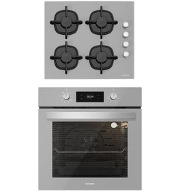 Resim Silverline BO6504S01 - CS5335S01 Gri Cam Ankastre Set 