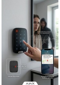 Resim Ajax Keypad Kablosuz Dokunmatik Şifreli Tuş Takımı 