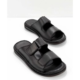 Resim Bambi Siyah Leather Erkek Terlik E04804018203 