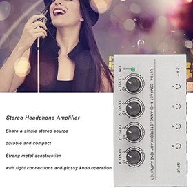 Resim Sahne Için Ultra Kompakt Kulaklık amplifikatörü 100-240V Stereo Metal Kulaklık amplifikatörü (AB Fişi) 