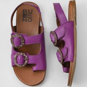 Resim Bueno Shoes Lila Deri Kadın Parmak Arası Sandalet 01wu4223 