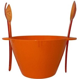 Resim T.concept Çatal Kaşıklı Salata Kasesi Turuncu 