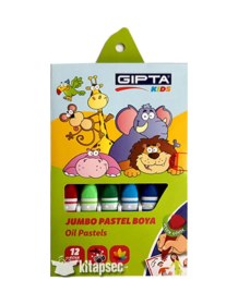 Resim Jumbo Pastel Boya 12 Li-yıkanabilir-canlı Ve Parlak Renkler-sulu Boya Etkisi Renkli 