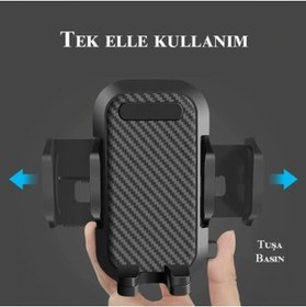 Resim Powerstar Att 12 Uzayan Ayarlanabilir Vantuzlu Araba Telefon Tutucu 