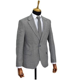 Resim Erkek Gri Tek Spor Ceket Çift Yırtmaçlı Bgl-st03981 Gri 