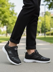 Resim AYK'S Siyah-Beyaz Hafif Esnek Erkek Spor Ayakkabı Xstep 020-Cilt Büyük Numara M 