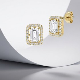 Resim Baget Taşlı 925 Ayar Gümüş Kadın Küpe 