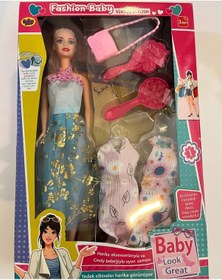 Resim Anlily Oyuncak Bebek 2 Yedek Elbiseli 30 Cm Model Bebek M 