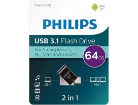 Resim 64GB Otg Dual Drive Type-C ve USB Flash Bellek 