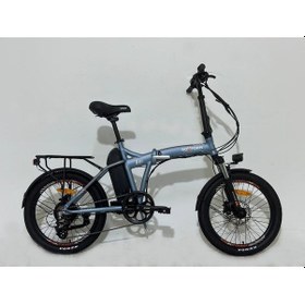 Resim Roxform R-111 Elektrikli Katlanabilir Bisiklet 15ah Shimano Altus Hidrolik Fren Alüminyum Kadro Titanyum Mavi 