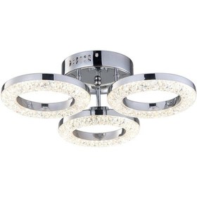 Resim Oylum 3'lü Krom 24 Watt Kristalli Koridor Salon Led Plafonyer Avize Krom 