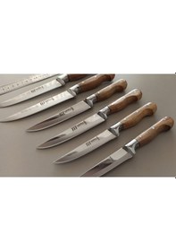 Resim Lazoğlu Sürmene 7 Parça Mutfak Bıçak Seti ve Zırh Bıçağı 