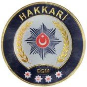 Resim ÇUKUROVA ÜTÜ Hakkari P o l i s Kol Arması 3D Plastik TPU, Yeni Tip, Cırtlı, Standart Ölçü, 