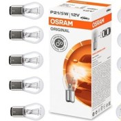 Resim 12V 1016 P21 5W Stop Ampulü Çift Duylu 10 Adet Osram 7528 N11.3006 