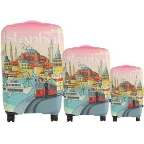 Resim My Saraciye My 115 İstanbul 1 Valizler İçin Kılıf Seti Kabin Orta Ve Büyük Çok Renkli 
