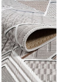 Resim Kaymaz Taban Yıkanabilir Modern Salon Mutfak Oturma Odası Çocuk Odası Halısı 5017 Gri 