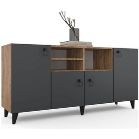 Resim Malta Konsol - Atlas Çam - Antrasit 