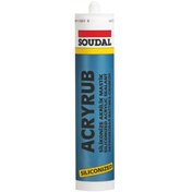 Resim Skygo Soudal Acryrub Silikonize Mastik 310 ml Beyaz 