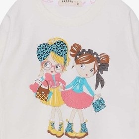 Resim Kız Çocuk Sweatshirt Kız Baskılı Ekru (2-6 Yaş) 