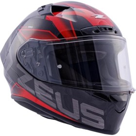 Resim Zeus ZS-826 Pearl Black Red Bk3 Kapalı Kask 