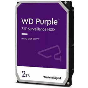 Resim WD 2 TB Wd 3.5 inç Purple Güvenlik Kamerası Diski 5400 RPM SATA3 64 MB Cache Bellek WD23PURZ 